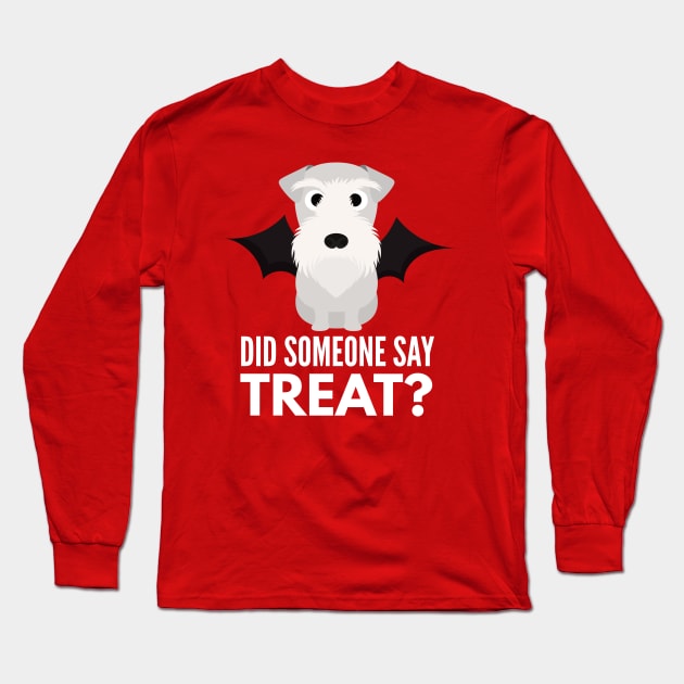 Sealyham Terrier Halloween Trick or Treat Long Sleeve T-Shirt by DoggyStyles